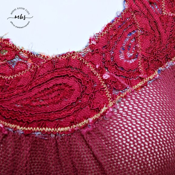 Free People Vintage Floral Laced Trim Sheer Mesh Sleeveless Round Neck Top - Picture 13 of 16